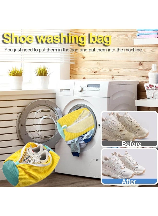 Shoe Washing Machine Bag,Shoe Laundry Bag-Reusable,Hangable,Shoe Bag For Washer And Dryer,Shoe Bag For Washing Machine For All Shoe Types And Sizes.(Yellow 1pc) - Image 3